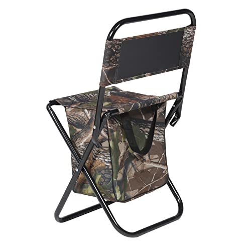 POPETPOP Faltbarer Campingstuhl Mit Rückenlehne Und Tragetasche Leichter Und Bequemer Outdoor Für Angeln Und Baumblatt Camouflage Ohne Logo von POPETPOP