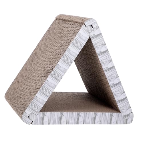 POPETPOP Faltbares Katzenkratzbrett aus Dreieckiges Design mit Sechs Nutzbaren Seiten Schutz von Möbeln Tragbar und Langlebig Hauskatzen POPETPOP Faltbares Katzenkratzbrett aus Dreieckiges Design mit Sechs Nutzbaren Seiten Schutz von Möbeln Tragbar und Langlebig Hauskatzen von POPETPOP