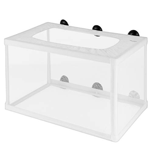 POPETPOP Fischzuchtnetz Brut Brutkasten mit Saugnapf Aquarium Zuchtbecken für Aquarium 26 x 15 x 15cm von POPETPOP