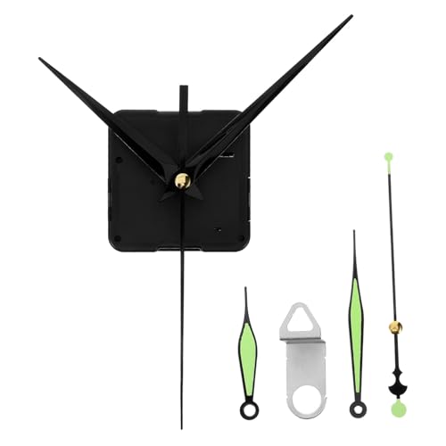 POPETPOP Geräuschloses Uhrwerk mit Metallzeigern Langlebiges DIY Uhrwerk Ersatzteil Kit für Wanduhr Reparatur und Bastelprojekte Kompatibel mit Meisten Uhren Robust und Formstabil von POPETPOP