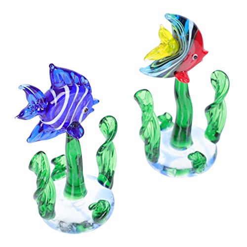 POPETPOP Glasfische Aquarium Dekoration 2 Stück Miniatur Figuren aus Langlebigem Glas Kreative Wasserpflanzen Ornamente für Fischtank Tischdeko Heimdekoration Aquascaping Lebendige Gestaltung POPETPOP Glasfische Aquarium Dekoration 2 Stück Miniatur Figuren aus Langlebigem Glas Kreative Wasserpflanzen Ornamente für Fischtank Tischdeko Heimdekoration Aquascaping Lebendige Gestaltung von POPETPOP