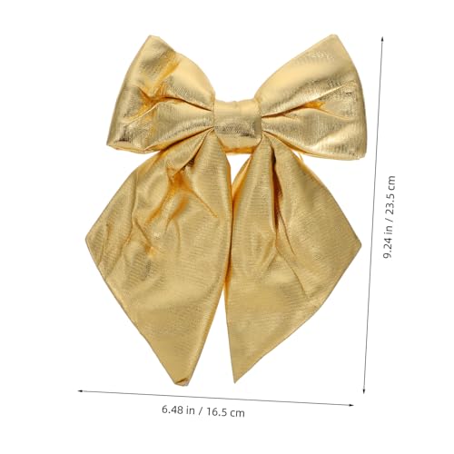 POPETPOP Goldener Großer Weihnachts Schleifenbogen Praktische DIY Christbaumschmuck Schleife für Baum und Kranzdekoration Langlebige Stoffschleife für Fenster Türen Festliche von POPETPOP