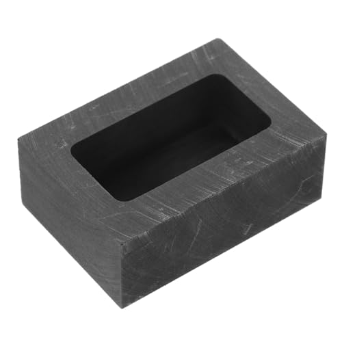 POPETPOP Graphit tiegel für Metall schmelzen und Gießen Quadratische Gussform Hochreines Graphitmaterial Schnelle Wärmeleitung Langlebig für Aluminium Legierungsveredelung von POPETPOP