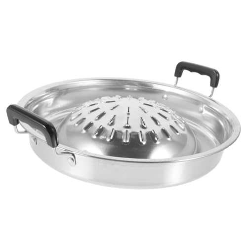 POPETPOP Grillpfanne Bbq Herd Multifunktionale Gleichmäßig Erhitzte Barbecue Pfanne Hitzebeständig Robust für Outdoor und Camping Grillzubehör von POPETPOP