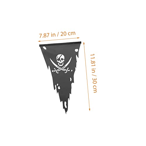 POPETPOP Halloween Wimpelkette Piraten Schädel Banner Partydeko für Wand Fenster Baum Festival Party Supplies von POPETPOP