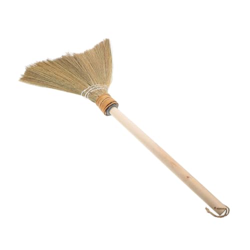 POPETPOP Handgefertigter Vietnamesischer Reisigbesen mit Abnehmbarem Stiel Weicher Besen zum Effizienten von Innenräumen Garten Garage Robuster Staubbesen für Vielseitige Anwendung von POPETPOP