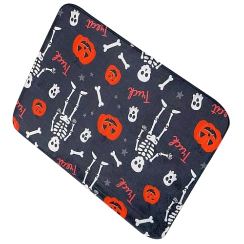 POPETPOP Haushalts Fußmatte Halloween rutschfeste Waschbare Bodenkissen für Wohnzimmer und Dekorative Bodenmatte mit Kreativen Halloween Elementen POPETPOP Haushalts Fußmatte Halloween rutschfeste Waschbare Bodenkissen für Wohnzimmer und Dekorative Bodenmatte mit Kreativen Halloween Elementen von POPETPOP