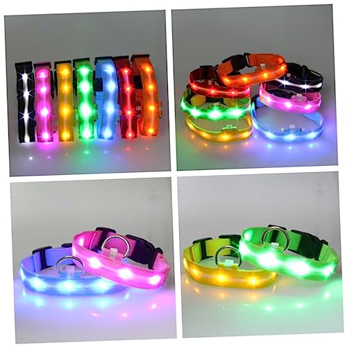 POPETPOP Haustierhalsbandkegel Haustierhalsband Kegelförmig Led-Haustierhalsband Beleuchtetes Halsband Blinkendes Haustierhalsband Rundes Halsband Hundehalsband Runder Hals-Lichtstreifen von POPETPOP