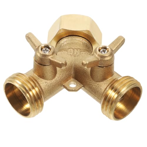 POPETPOP Hochleistungs Garten Y Verteiler Messing Schlauchanschluss mit Absperrventilen Effizienter Wasserverteiler für Gartenbewässerung für Mehrere Schlauchanschlüsse POPETPOP Hochleistungs Garten Y Verteiler Messing Schlauchanschluss mit Absperrventilen Effizienter Wasserverteiler für Gartenbewässerung für Mehrere Schlauchanschlüsse von POPETPOP