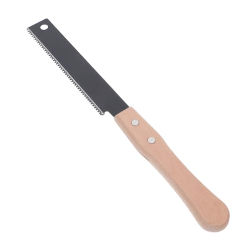 POPETPOP Handsäge, Japanische Holzbearbeitung Flush Cut Trim, Saw Furniersäge, 12in kleine Holzbearbeitungs Handsäge, Cutting Buche Holzgriff Holzsäge, Japansäge Fein Dübelsäge von POPETPOP