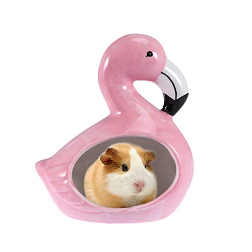 POPETPOP Keramik Hamster Hideout Nest-Hamster Sandbad-Chinchilla Staubbad-Sommer Cooles Kleintier Haustier Nisten Lebensraum Käfig-Flamingo Design POPETPOP Keramik Hamster Hideout Nest-Hamster Sandbad-Chinchilla Staubbad-Sommer Cooles Kleintier Haustier Nisten Lebensraum Käfig-Flamingo Design von POPETPOP