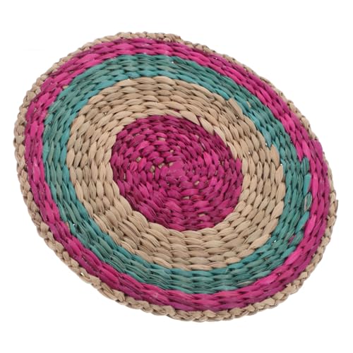POPETPOP Keramikmatte aus Seegras Tischsets aus Korbgeflecht braune Tischsets Esstisch Herzstück Thanksgiving-Platzdeckchen Platzierungen Wohnkultur Boho Seetang von POPETPOP