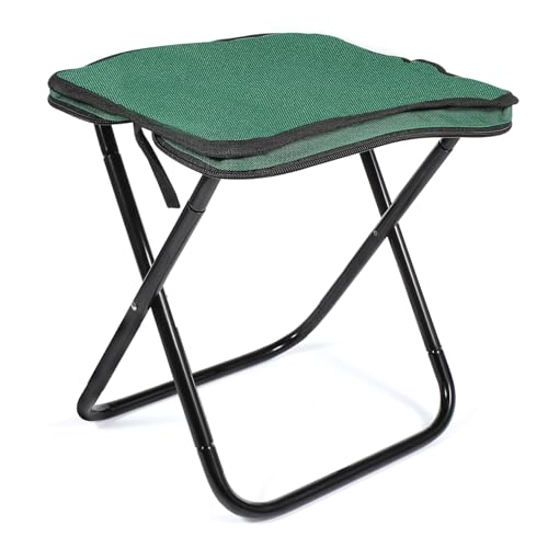 POPETPOP Klapphocker für Outdoor Aktivitäten Tragbarer Campingstuhl Faltbarer Gartenhocker mit Komfortablem Sitz für Angeln und Gartenarbeit von POPETPOP