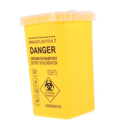 POPETPOP Kleiner Sharps Kunststoffbehälter mit Deckel Sicherer Medizinischer Abfallcontainer Gallonen Kompakt Langlebig Vielseitig Einsetzbar für Nadeln und Spitze Gegenstände Leicht zu POPETPOP Kleiner Sharps Kunststoffbehälter mit Deckel Sicherer Medizinischer Abfallcontainer Gallonen Kompakt Langlebig Vielseitig Einsetzbar für Nadeln und Spitze Gegenstände Leicht zu von POPETPOP