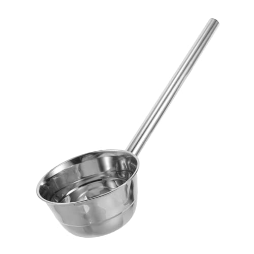POPETPOP Küchenkelle kochlöffel Sauc -Kelle zum Servieren Schöpfkelle mit Ausgießer Schöpfkelle mit langem Stiel Suppenkellen zum Servieren lange Suppenkelle Rostfreier Stahl Silber von POPETPOP