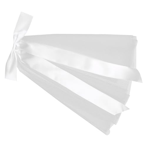 POPETPOP Kurzer Brautschleier mit Süßer Schleife und Stilvollen Quasten Weißer Hochzeitshaarschmuck für Braut Eleganter Haarschmuck zur Ergänzung Brautkleids für Brautjungfern und POPETPOP Kurzer Brautschleier mit Süßer Schleife und Stilvollen Quasten Weißer Hochzeitshaarschmuck für Braut Eleganter Haarschmuck zur Ergänzung Brautkleids für Brautjungfern und von POPETPOP