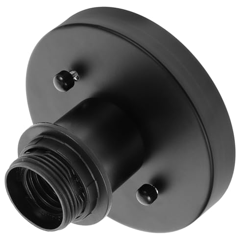 POPETPOP Lampenfassung Metall Schwarz Verstärkt Stabiler Lampensockel DIY Deckenlampe Lampenhalter mit Großem Schraubgewinde für Sichere Montage POPETPOP Lampenfassung Metall Schwarz Verstärkt Stabiler Lampensockel DIY Deckenlampe Lampenhalter mit Großem Schraubgewinde für Sichere Montage von POPETPOP