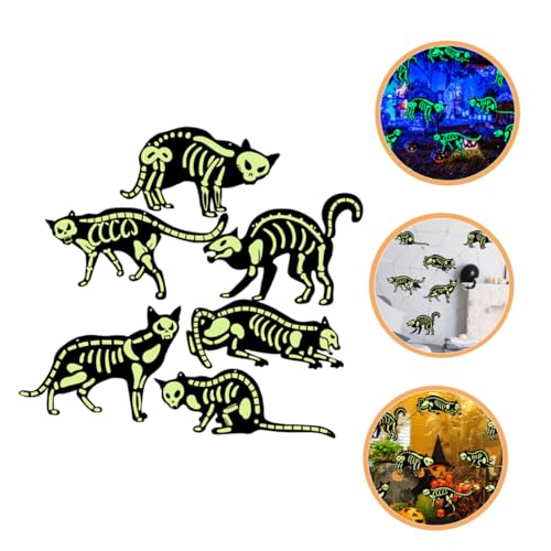 POPETPOP Luminous Halloween Deko mit Leuchtenden Katzen Wetterfeste Outdoor Hängedekoration für Garten Terrasse Einfacher Befestigung Glow in The Dark Halloween Ornament von POPETPOP