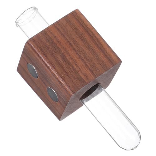 POPETPOP Magnetische Vase Kühlschrank Mini -vase Magnetwand Pflanzer Küchenmagnetrohr Pflanzer Süßes Testrohrpflanzer Testrohr -pflanzermagnet Mini-blumenvase Holz Coffee von POPETPOP
