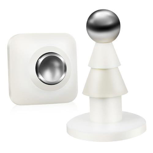 POPETPOP Magnetischer Türstopper Selbstklebend Ohne Bohren Türhalter Flexibel Für Wand Und Boden Türpuffer Schutz Gegen Türschlagen Und Wandschäden Weiß von POPETPOP
