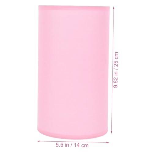 POPETPOP Moderner Lampenschirm aus Stoff Ersatzschirm für Tischlampe Einfache Montage Weicher Stoffbezug für Wohnzimmer Schlafzimmer und Arbeitszimmer DIY Lampenschirm in Rosa von POPETPOP