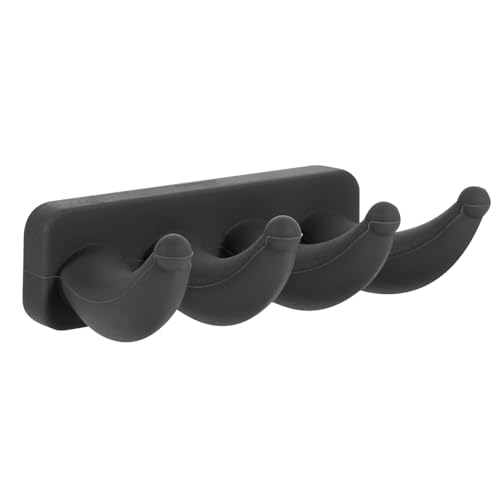 POPETPOP Multifunktionaler Silikonwandhaken Selbstklebend ohne Bohren für Handtuch Schlüssel Mantel und Hut Geeignet für Badezimmer Schlafzimmer und Flur Schwarz von POPETPOP