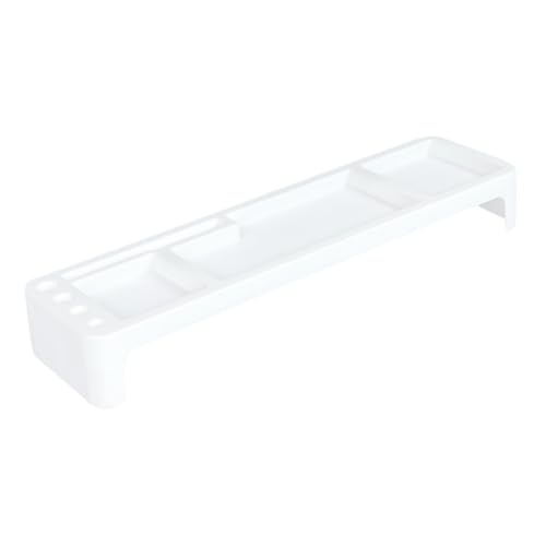 POPETPOP Multifunktionales Keyboard Regal aus Abs Langlebiges Home Supporting Shelf Platzsparender Schreibtisch Organizer mit Vielen Fächern für Notizen Telefon Stifte Geeignet für von POPETPOP