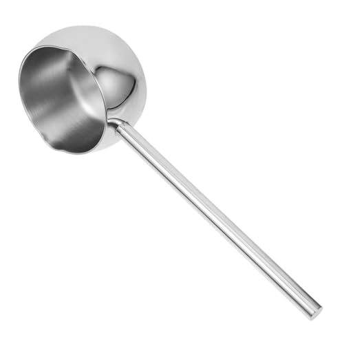POPETPOP Edelstahl Ölgießkanne Mit Langem Griff Heißer Öl-löffel Für Sicheres Kochen Duale Ausgüsse Für Präzises Ausgießen Für Zuhause Und Restaurants von POPETPOP