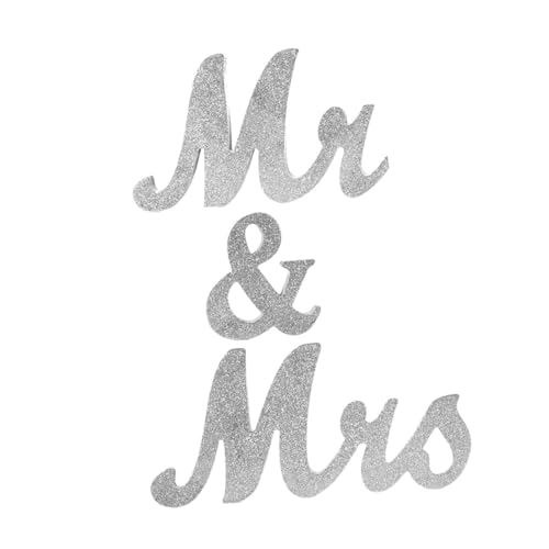 POPETPOP Ornamente Zeichen Rezeption Wand Strahl für schreibtischdeko hochzeitsdeko tischdeko esstisch hochzeitdeko Silberfarben Hochzeitsbriefverzierung Hochzeitsornament MDF Silver von POPETPOP