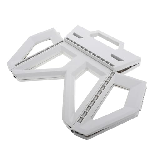POPETPOP Outdoor-Klapphocker Jagdstuhl zusammenklappbarer Hocker Klapphocker für Erwachsene zusammenklappbarer Gartenhocker Klappbarer Campinghocker Kleiner tragbarer Stuhl Plastik Weiß von POPETPOP