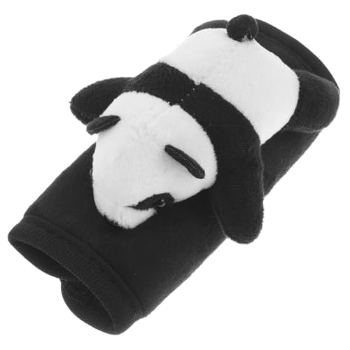 POPETPOP Panda Auto Türgriff Schutz aus Weichem Plüsch Haltegriff Abdeckung für Fahrzeug Innenraum Stilvolle und Bequeme Griffhülle Einfache Montage ohne Werkzeug Schwarz von POPETPOP