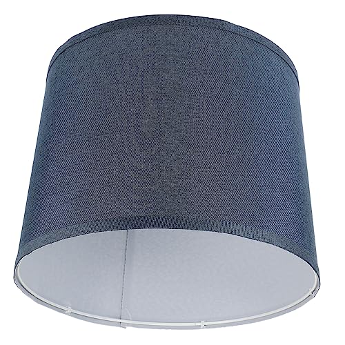 POPETPOP Runde Tischlampenabdeckung modern Lampenschatten runden Material grau warme Tischlampe lampenschirm Ersatzlampenabdeckung Stehlampe -Lampenabdeckung Eisen Blue von POPETPOP
