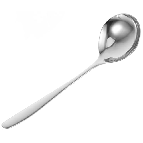 POPETPOP Saucenkelle Wok-Schöpfkelle Ramenlöffel Servieren von Utensilien Schöpflöffel Saucenlöffel Sauce Löffel Buffet Servierlöffel Suppenkelle Edelstahl 304 Silver von POPETPOP