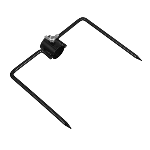 POPETPOP Schäferhakenbasis für Fahnenmast, Erdspieß, Metallstangenständer, Vogelfutterstation, Outdoor-Dekoration von POPETPOP