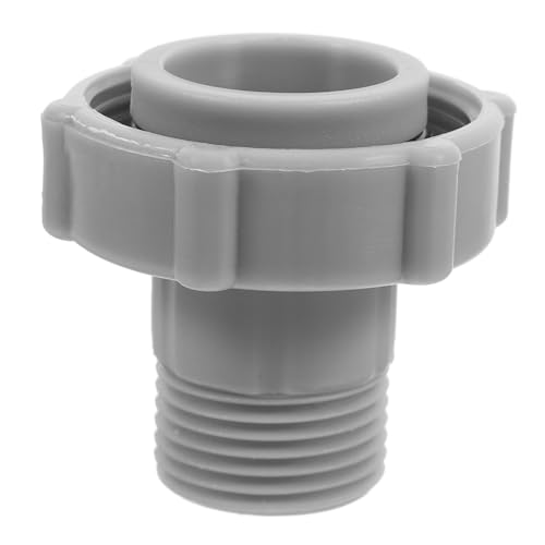 POPETPOP Schwimmbadverbindung Adapter für den Poolablaufschlauch Adapter für Schwimmschläuche Poolablaufgarnitur verbindet Poolzubehör Poolreinigungsgeräte PVC Grey von POPETPOP