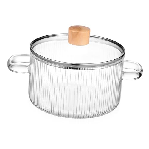 POPETPOP Glas Kochtopf Mit Deckel Und Doppelgriffen Transparentes Hitzebeständiges Kochgeschirr Für Suppe Eintöpfe Und Porridge Für Familie Sicher Und Vielseitig Einsetzbar POPETPOP Glas Kochtopf Mit Deckel Und Doppelgriffen Transparentes Hitzebeständiges Kochgeschirr Für Suppe Eintöpfe Und Porridge Für Familie Sicher Und Vielseitig Einsetzbar von POPETPOP