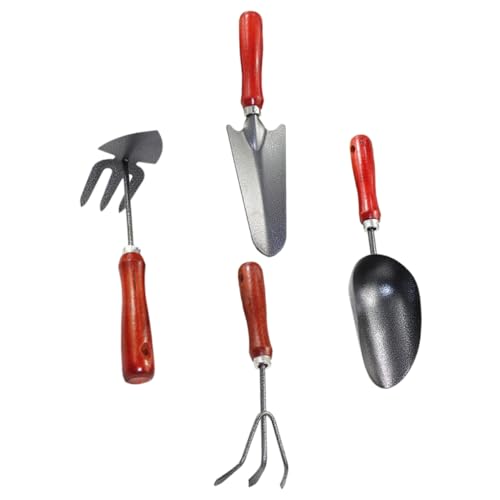 POPETPOP Teiliges Gartenwerkzeug Klein mit Mini Rechen Spitzhacke und Erdlöffel Handlich Robust für Gartenarbeit Camping Wandern Einsetzbar Platzsparend Transportierbar von POPETPOP