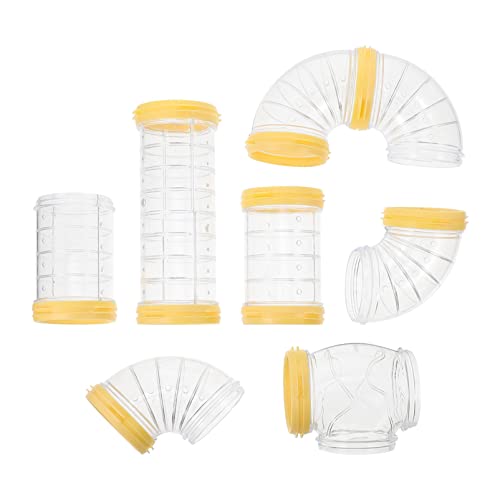 POPETPOP Selbstgemacht Hamster Labyrinth Tunnel Kunststoff Hamstertunnel Für Hamsterkäfig Spielzeug Für Zwerghamster Und Rennmäuse 8 Stück Verstärkt Und Langlebig Kreativer Spielplatz von POPETPOP