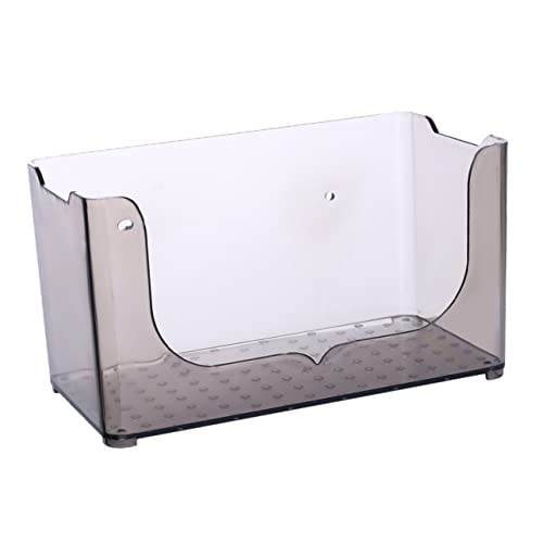 POPETPOP Transparentes Badezimmerregal Wandregal Aufbewahrungsbox für Badezimmer und Bohrung Erforderlich Graues Design mit Hoher Kapazität für Optimale Raumnutzung von POPETPOP