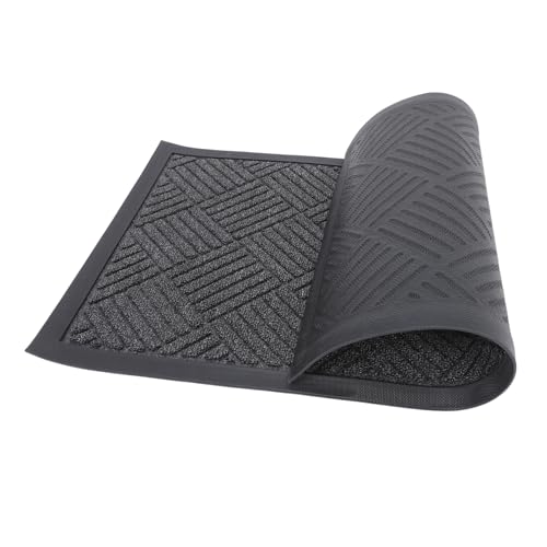POPETPOP Türmatte Indoor-fußmatten Für Den Eingangsbereich Teppiche Für Den Eingangsbereich Fußmatte Inneneingang Innenmatte Eingang Fußmatte Waschbare Fußmatte Polypropylen Grey von POPETPOP