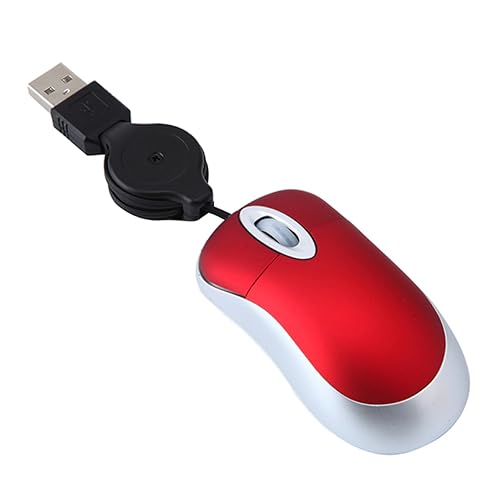 POPETPOP USB-Maus Mit Kabel Tragbare Computermaus Notebookmaus Kompakte DPI Optische Auflösung Komfortable Tasten Scrollrad Geeignet Für Desktop-Computer Und Notebooks Für Links Und von POPETPOP