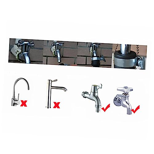 POPETPOP Universeller Wasserhahn Adapter aus Metall Schnellverbinder für Gartenschlauch Innenmaß Dicht und Einfach zu Montieren Kompatibel mit Wasserhähnen Robust und Praktisch von POPETPOP