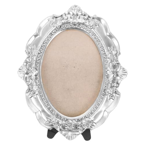 POPETPOP Vintage Miniatur Resin Bilderrahmen Antiker Ovaler Fotorahmen Für Kleine Fotos Dekorativ Für Tisch Und Zuhause Robustes Design Handwerkskunst von POPETPOP