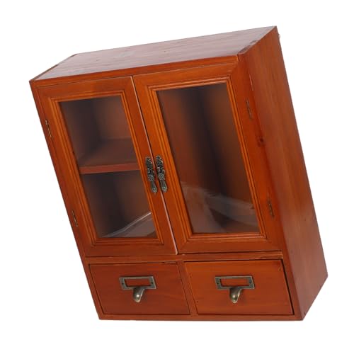 POPETPOP Vintage Wandregal aus Holz mit Doppeltüren Robustes Aufbewahrungsschrank für Kleine Gegenstände Multifunktionaler Hängeschrank zur Wandmontage als Nachttisch Organizer oder POPETPOP Vintage Wandregal aus Holz mit Doppeltüren Robustes Aufbewahrungsschrank für Kleine Gegenstände Multifunktionaler Hängeschrank zur Wandmontage als Nachttisch Organizer oder von POPETPOP