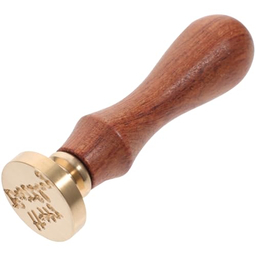POPETPOP Wachssiegel Stempel mit Holzgriff und Kupferkopf Vintage Siegelwachs für Geburtstagseinladungen Hochzeitskarten DIY Basteln Briefversiegelung Vielseitig für Umschläge und von POPETPOP
