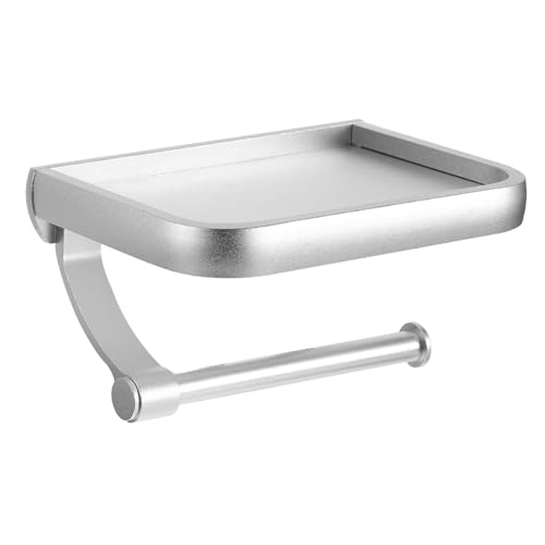 POPETPOP Wandmontierter Toilettenpapierhalter aus Aluminiumlegierung mit Ablagefach für Smartphone und Kleine Gegenstände Rostfrei Wasserfest Multifunktional für Bad Küche und Wohnzimmer POPETPOP Wandmontierter Toilettenpapierhalter aus Aluminiumlegierung mit Ablagefach für Smartphone und Kleine Gegenstände Rostfrei Wasserfest Multifunktional für Bad Küche und Wohnzimmer von POPETPOP