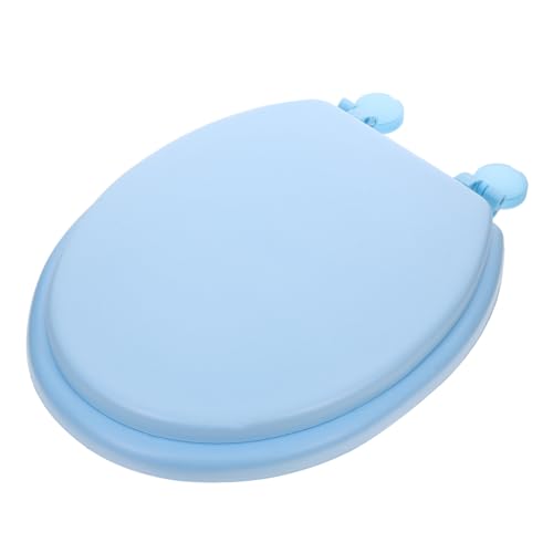 POPETPOP Weicher Gepolsterter Wc Sitz aus Schaumstoff Bequemer Toilettensitz mit Verstärkter Stabilität Einfach zu Montierender Runder Toilettensitz für Badezimmer für Senioren und Langes von POPETPOP