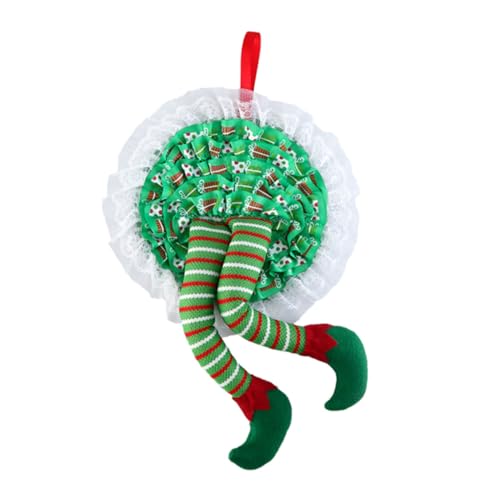 POPETPOP Weihnachtliche Hängedeko Elf Beine Grün Kompakte Christbaumschmuck Ornamente für Baum und Leichte Dekorative Xmas Accessoires mit Feiner Verarbeitung und Vielseitiger Aufhängung von POPETPOP