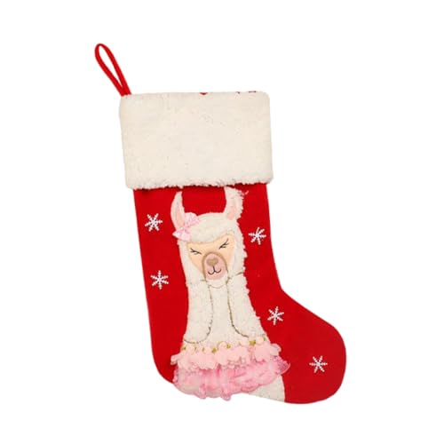 POPETPOP Xmas Strumpf Mit Süßem Alpaka-Design Weihnachtsdeko Für Baum Und Kamin Als Für Farbtöne POPETPOP Xmas Strumpf Mit Süßem Alpaka-Design Weihnachtsdeko Für Baum Und Kamin Als Für Farbtöne von POPETPOP