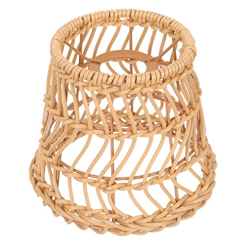 POPETPOP Woven Rattan Lampenschirm Handgefertigte Deckenleuchte im Ländlichen Stil Dekorativer Lampenschirm für Restaurant und Wohnzimmer Rustikale für POPETPOP Woven Rattan Lampenschirm Handgefertigte Deckenleuchte im Ländlichen Stil Dekorativer Lampenschirm für Restaurant und Wohnzimmer Rustikale für von POPETPOP